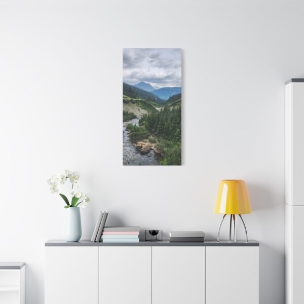Nature Canvas Wall Art | Stunning Mountain River Scene for Modern Living Spaces
